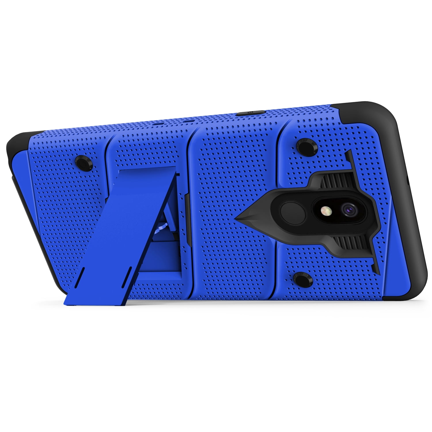 ZIZO BOLT Series for LG Stylo 5 Case Military Grade Drop Tested with Full Glass Screen Protector Holster and Kickstand Blue Black