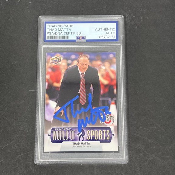 2011 Upper Deck Thad Matta #70 World of Sports PSA