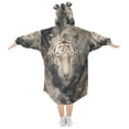 thumbnail image 2 of BZSMCE Wearable Blanket Hoodie Fashion Phantom White Tiger Home Wear, 2 of 7