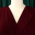 thumbnail image 5 of AURA Women’s Pleated Midi Dress Suit Collar High Waist Three Quarter Sleeve Solid Color S XXXL, 5 of 7