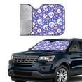 thumbnail image 4 of Bingfone flower Skull cartoon Car Windshield Sun Shade Protector Keep Your Vehicle Cool Sun Shield Visor Cover Foldable for Car Truck SUV-Medium, 4 of 8