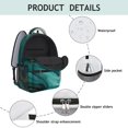 thumbnail image 4 of Teal Gold Marble Backpack for School,Cute School Bag,Schoolbag with Adjustable Shoulder Straps & Padded Back,15.3"x11"x6.7", 4 of 6