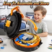 KNMDU Race Car Track Set Toy Stunt Racing Playset with 360° Loop Car Track for Kids Ages 3+ with Four 1:64 Scale Vehicles