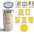 thumbnail image 3 of Mama Gift Mom 20oz Stainless Steel Tumbler with Lid and Straw Mother Insulated Tumblers from Daughter Mothers Day Gifts (Mother-To the world), 3 of 6