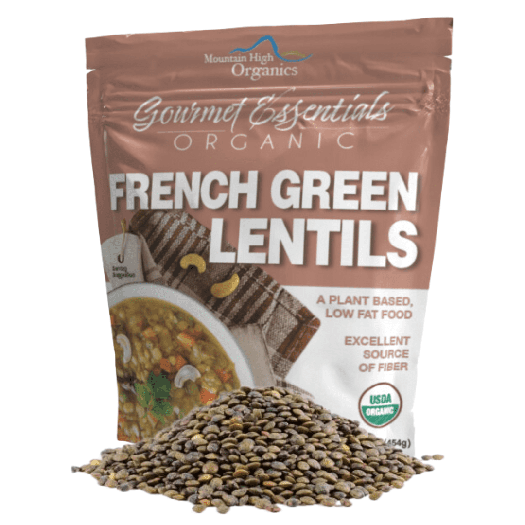 Organic French Green Lentils, 1 lb. (6 pack) - Mountain High Organics