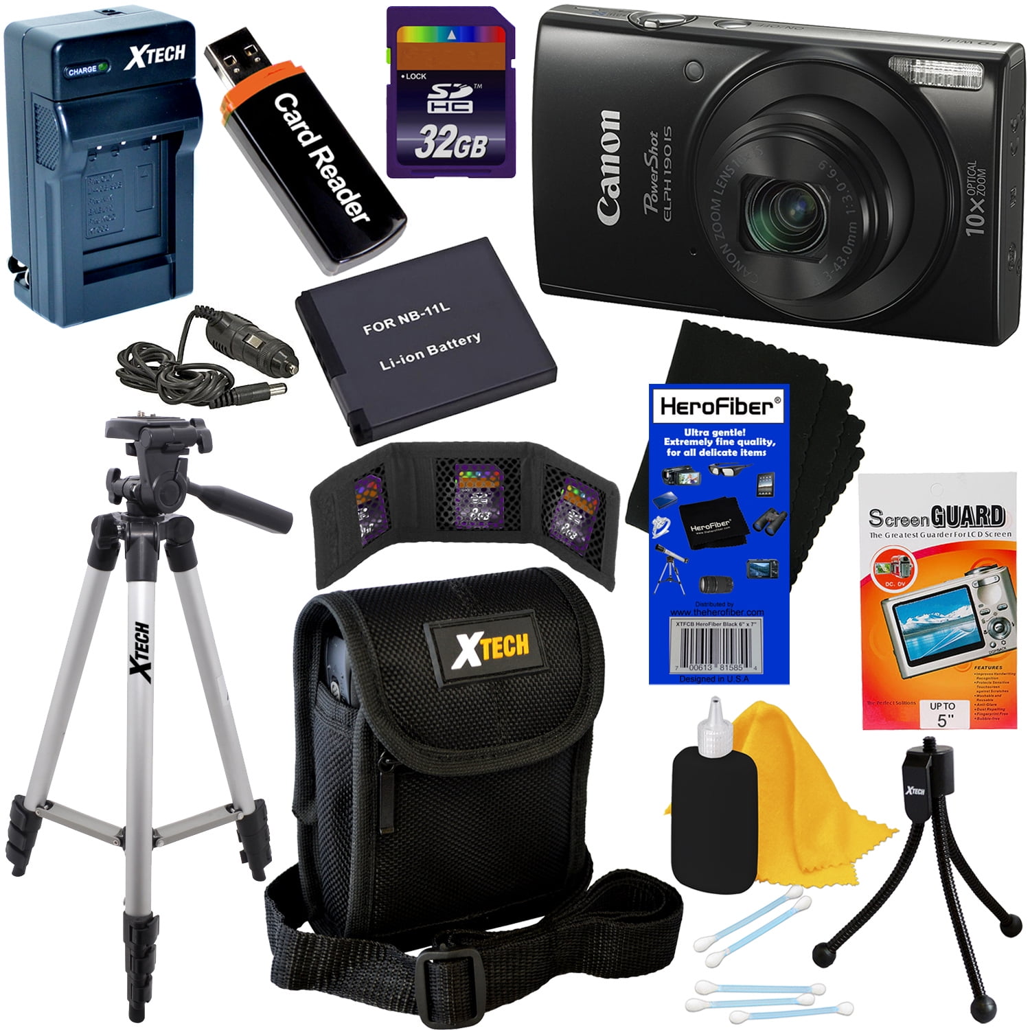 Canon PowerShot ELPH 190 IS WiFi Digital Camera with 10x Zoom & HD