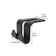 thumbnail image 2 of ELAYARD 4Pcs Compact Black Vehicle Seat Headrest Hooks Multi-Functional Car Bag Holders, 2 of 8