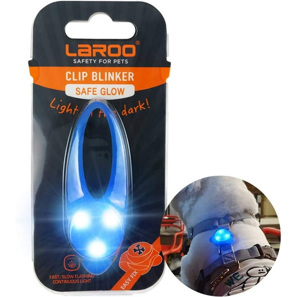 LaRoo Dog Lights for Night Walking,Led Dog Collar Lights for Nighttime Clip On Light up Dog Collar
