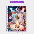 thumbnail image 5 of Happy New Year Basenji Chills on Year-End Party Spiral Bound Journal African Barkless Dog Lover 5x7in Spiral Notebook - 12023, 5 of 5