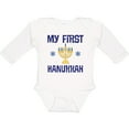 thumbnail image 3 of Inktastic My First Hanukkah Celebration Boys or Girls Long Sleeve Baby Bodysuit, 3 of 5