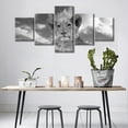 thumbnail image 3 of TISHIRON 5PCS Framed Canvas Wall Art Set,50"x24" Lion Head Canvas Art Decor, 3 of 7