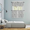 thumbnail image 5 of Boho Leaf Kitchen Curtains Sets for Windows 24 Inch Length, Sage Green Spring Farmhouse Pastoral Tribal Rod Pocket Window Treatments Tier Curtains and Valances Set for Bedroom/Bathroom, 5 of 8