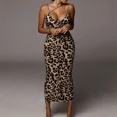 thumbnail image 1 of Vestido ajustado con estampado de leopardo y piel de serpiente para mujer, traje Sexy con tirantes y cuello de pico, Espalda descubierta, 2024, 1 of 5