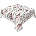 thumbnail image 2 of Christmas Tablecloth Square 60x60 Inch Colorful Red Green Christmas Tree Table Cloth,Stain Resistance Geometric Winter Holiday Table Covers for Kitchen Dining,Small Tablecloth for Party Picnic, 2 of 6
