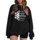 thumbnail image 1 of Gibobby Sudaderas para mujer navidad Sudadera con capucha estampada navideña holgada para mujer con mangas hasta los hombros(Negro,M), 1 of 4