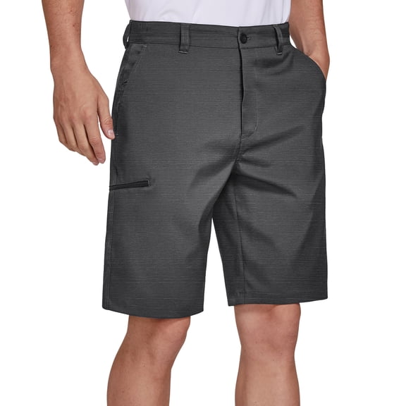 PULI Men’s Golf Hybrid Dress Shorts Lightweight Quick-Dry Summer Flat Front Casual Shorts with Pockets