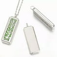 thumbnail image 4 of HOOUN Aromatherapy Perfume Diffuser Rectangle Steel Locket Pendant Necklace Gift -KB10, 4 of 9
