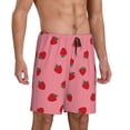 thumbnail image 2 of Kdxio Strawberries Print Mens Sleep Shorts Bottoms Soft Comfy Pajama Wear Pants with Drawstring Pockets, 2 of 7