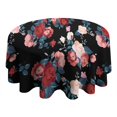 thumbnail image 4 of Pioneer Flower Floral Print Pattern Round Tablecloth 60"x60",Wrinkle Wipeable Table Cloth for Kitchen Dining Room Picnic Patio Party, 4 of 6
