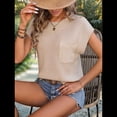 thumbnail image 4 of Suéter de Corta para Mujer, Jersey de Punto de Algodón 2025, Camisetas Sin Mangas, Conjuntos de y Verano, Color Albaricoque L, 4 of 9