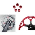 thumbnail image 3 of Paquete de 5 pernos de cadena cortos individuales Soledad aleación de aluminio rojo, 3 of 7