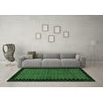 thumbnail image 3 of Ahgly Company Indoor Rectangle Checkered Emerald Green Modern Area Rugs, 4' x 6', 3 of 4