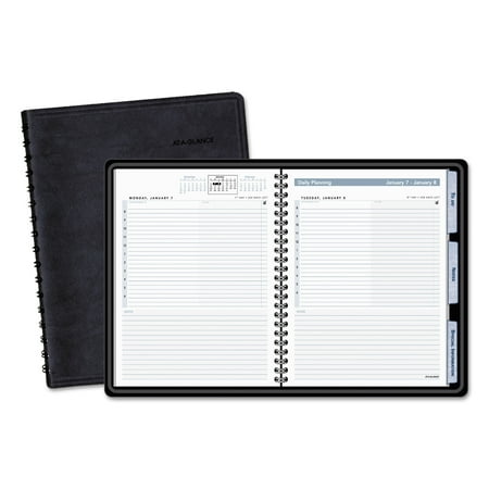 AT-A-GLANCE The Action Planner Daily Appointment Book, 6 7/8 x 8 3/4, Black,