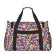 thumbnail image 3 of Hirioo The Garden Tricolor Pansy Flower Hand Travel Bag for Men Women,Durable and Spacious Travel Bag with Multiple Pockets for Work, Travel, Weekend Getaways, 3 of 8