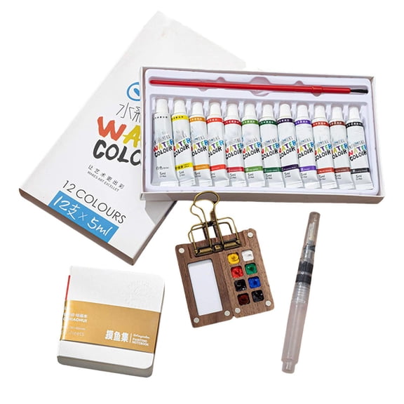 Watercolor Travel Set 2025 New Mini Watercolor Paint Set With Colours Mini Paint Kit With Painting Tray For Painting Party DIY And Art Painting(2.5ml)