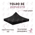 thumbnail image 4 of INMATMEX Lona Repuesto Toldo Impermeable 2x2 m Color Negro, 4 of 5