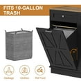 thumbnail image 5 of Kitchen Double Trash Cabinet,Wood Garbage Recycling Station with Hideaway Trash Holder Drawers for Kitchen Dining Living Room,Pet-Proof Garbage Can, 5 of 7