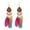 Multicolor, variant on Walbest 1 Pair Women Feather Earrings Vintage Bohemian Earrings Long Drop Dangle Earrings With Dream Catcher Design, Alloy Women Fashion Long Earrings for Daily Wear