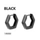 thumbnail image 4 of 01 Pair/Set Stainless Steel Geometric Earrings for Men Women Triangle Square Round Punk Piercing Earrings Jewelry, 4 of 5