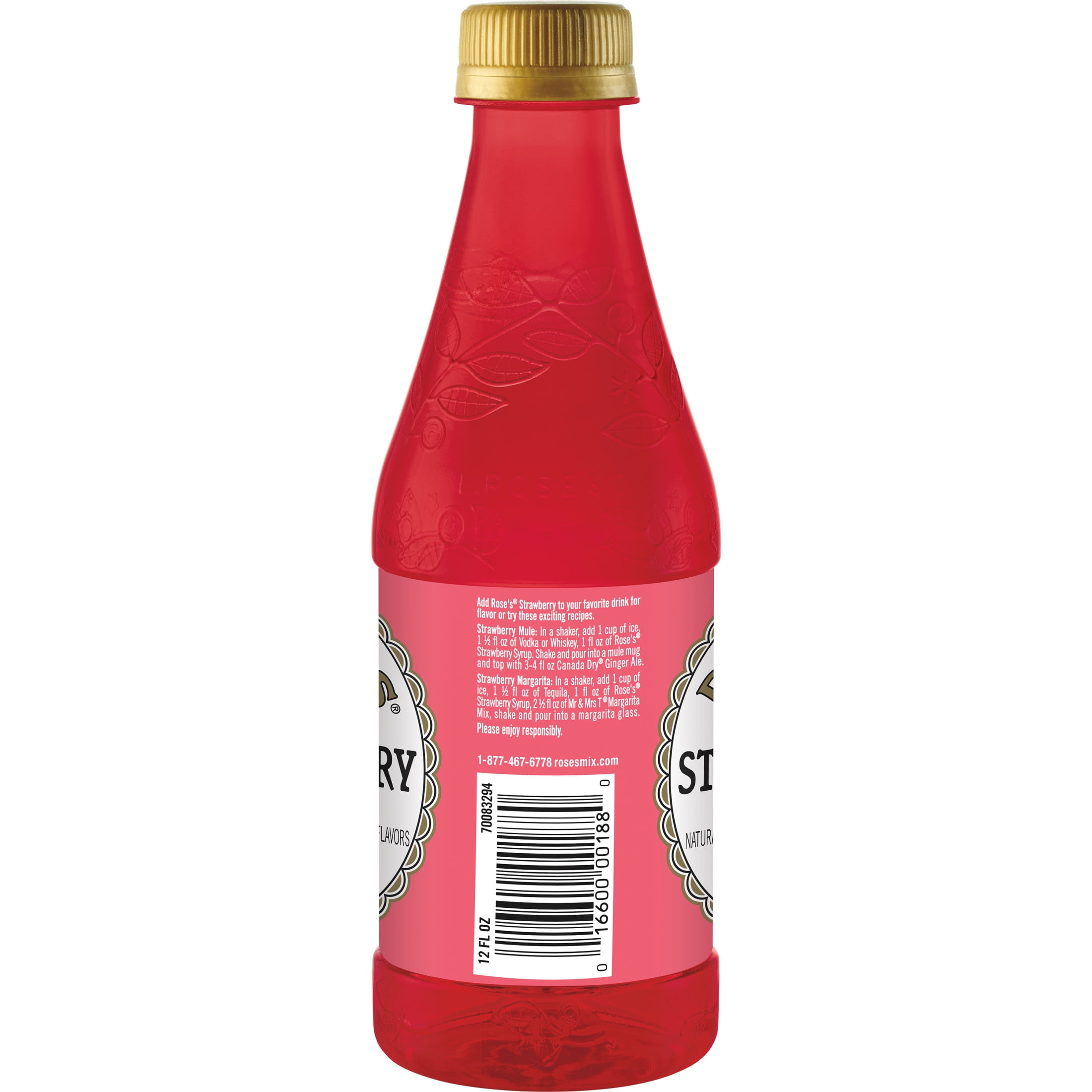 Rose's Strawberry Simple Syrup Mixer, 12 fl oz, Bottle