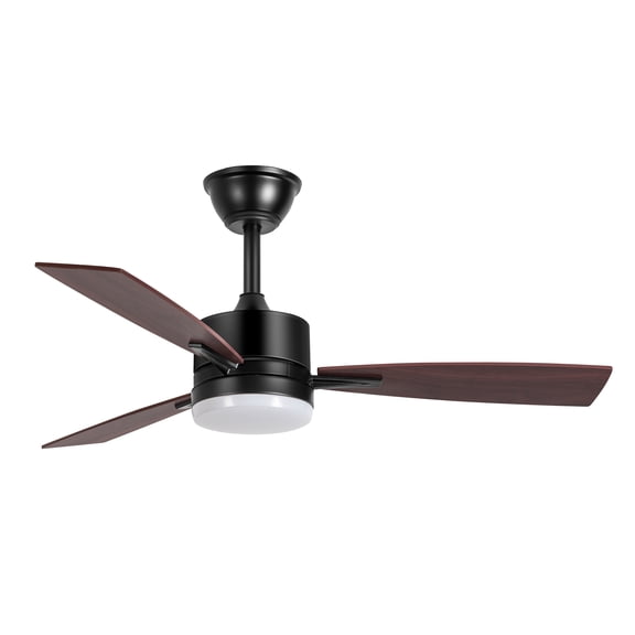 ALKAFY 42'' Matte Black LED Ceiling Fan with Remote, 3-CCT Adjustable & Reversible Motor for Bedroom, Living Room