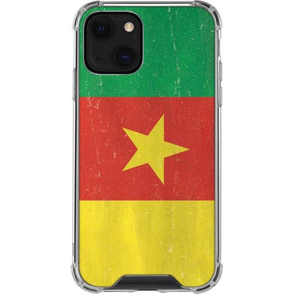 Skinit Countries of the World Cameroon Flag Distressed iPhone 14 Plus Clear Case