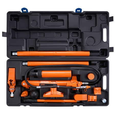 VEVOR 12 Ton Porta Power Kit, Hydraulic Ram & Pump Set for Automotive, Garage, Farm - Portable Jack with Storage Case