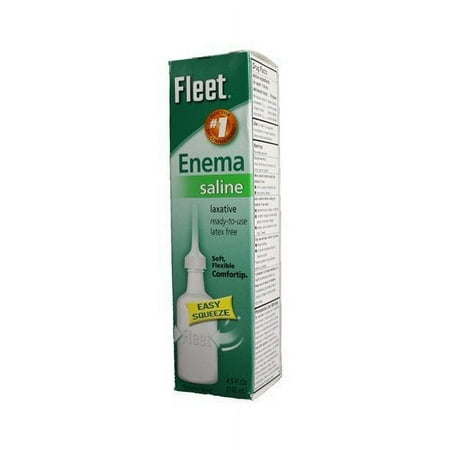 Fleet Enema Saline Easy Squeeze Bottle, Ready-To-Use & Laxative Free, 4.5Oz