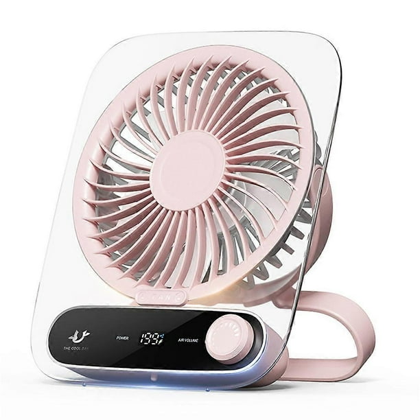 JF136 Desktop Fan Wide Angle Powerful Airflow Portable Hanging Desk Fan Cooler - Grey