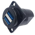 thumbnail image 2 of Panel Mount Pass Through Adapter, USB Coupler Socket A Port Efficient Strong Stability High Speed Transmission Female To Female  for 86 Machine Cabinets Silver Case,Black Case, 2 of 8
