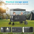 thumbnail image 3 of SACVON All-Terrain Stroller Wagon for Toddlers with Canopy, Parent Organizer, Adjustable Handlebar, 2 Cup Holders, 3 of 11