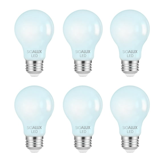 Sigalux Dimmable E26 LED Light Bulb, 60W Equivalent, Energy Star Certified