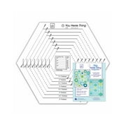June Tailor You Hexie Thing Plastic Standard Ruler, 12.5 in, Clear, 1 Count