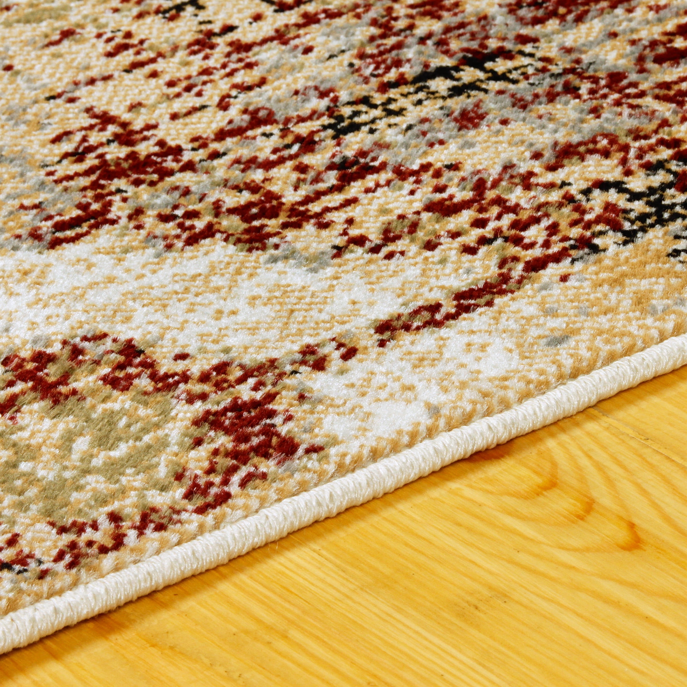Superior Arabella Neutral Abstract Indoor Area Rug, Gold, 2' x 3'