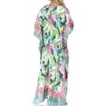 thumbnail image 2 of Sakkas Georgettina Flowy Rhinestone V Neck Long Caftan Dress / Cover Up - TLG228-Green - One Size, 2 of 5