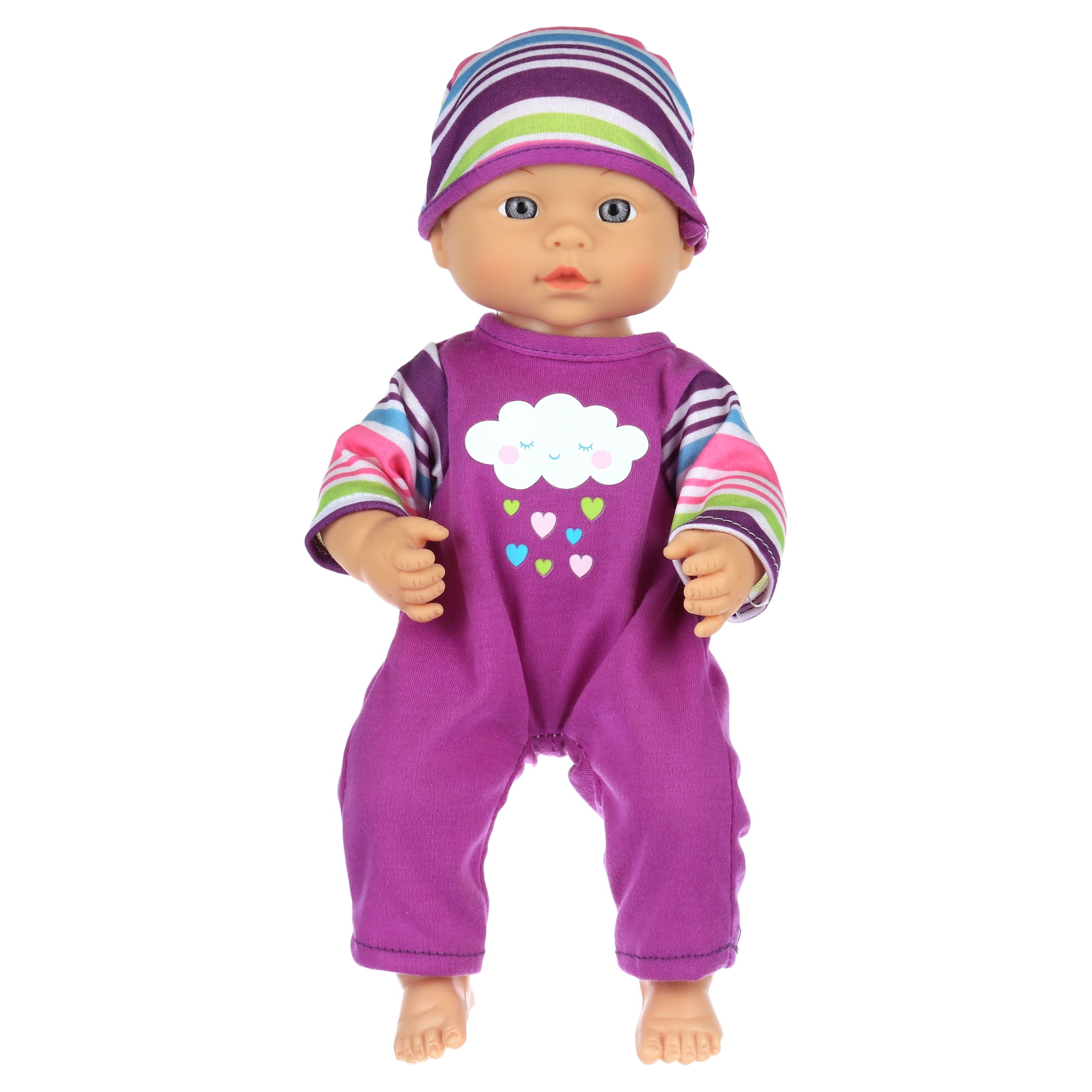 My Sweet Love 12.5" Baby Doll and Outfits Play Set, Rainbow, 6 Pieces
