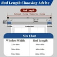 thumbnail image 4 of ZOPZO Customizable Curtain Rods, No Drilling for Windows Set, Silver, 30-62 inch, for Window and Eyelet Curtains with Threaded Connection and Brackets, 4 of 8