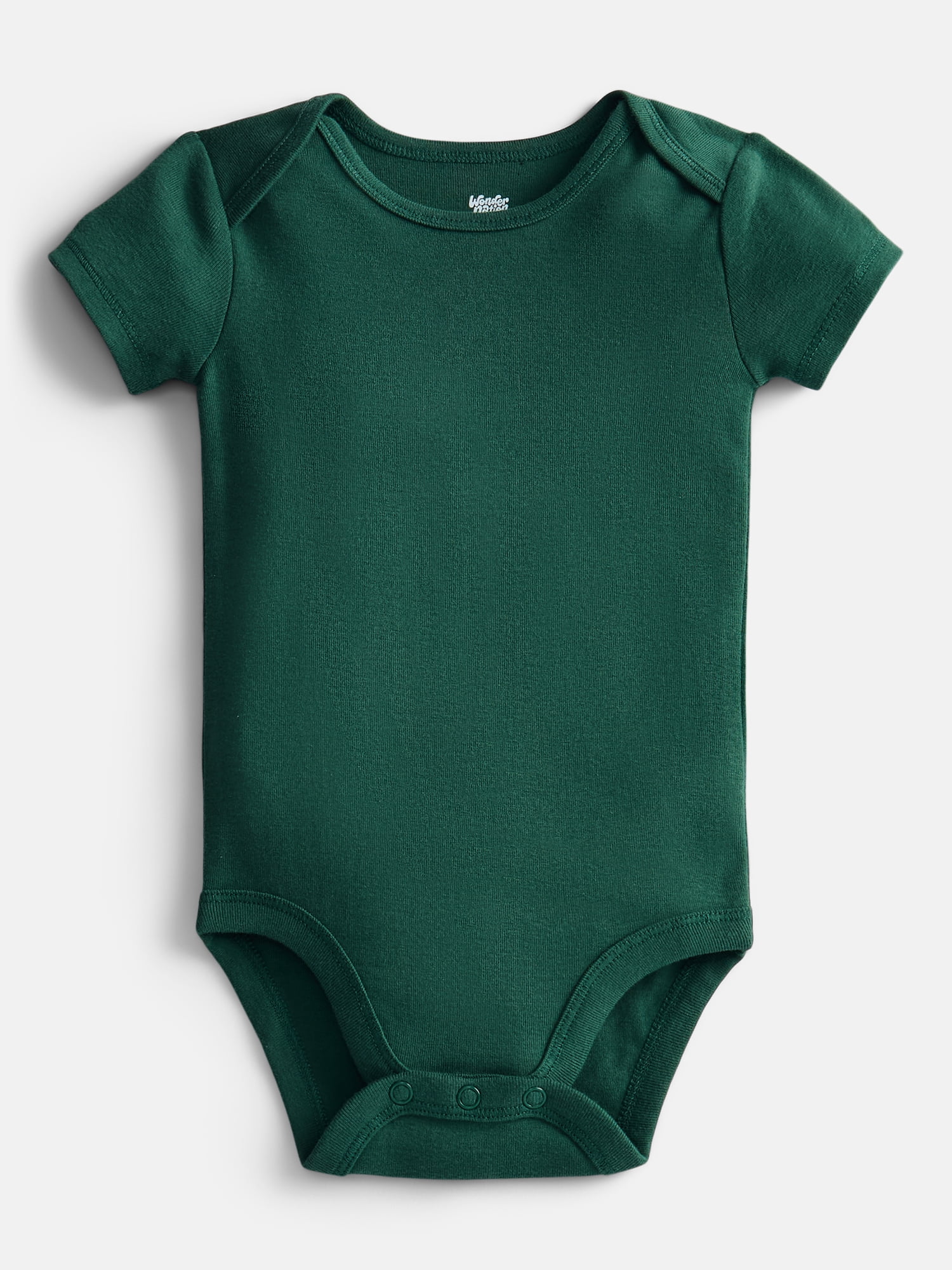 Wonder Nation Baby Boys' Solid Bodysuit with Short Sleeves, 3-Piece, Sizes 0M-24M