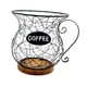 thumbnail image 4 of Cesta de almacenamiento moderna con diseño de arte en hierro para cápsulas de café Negro, 4 of 9
