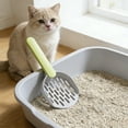 thumbnail image 2 of Cat Litter Scoop Plastic Cat Scooper Pet Poop Sifting Mesh Shovel-Suitable for Cat Litter Box Green and White, 2 of 6